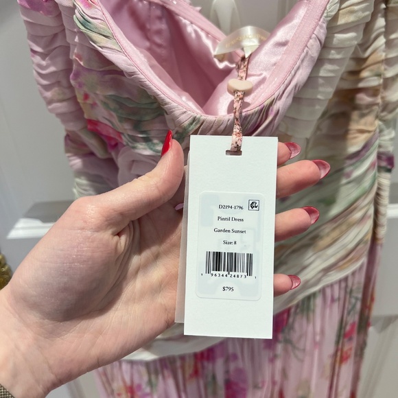 LoveShackFancy Pintil Gathered Strapless Maxi Dress In Floral Size 8 (NWT) - Picture 5 of 8